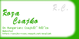 roza csajko business card